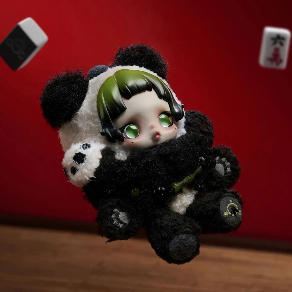 Pop Mart SKULLPANDA Lazy Panda Plush Doll Pendant - Picture 7 of 12